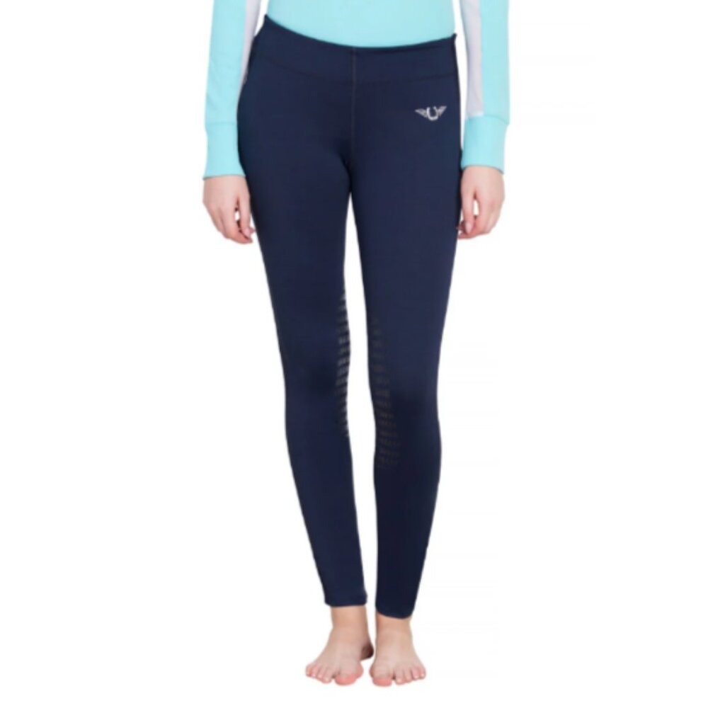 TuffRider Ladies Size XL Navy W/ Navy Ventilated Schooling Tights